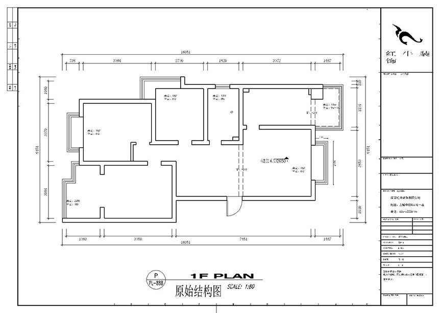 顧娟（juān）_東城（chéng）水岸2-106-115㎡-現代風格_3室2廳1衛（舊房裝（zhuāng）修）_定製家￥154340_全包17萬（wàn）00_01原始結（jié）構圖