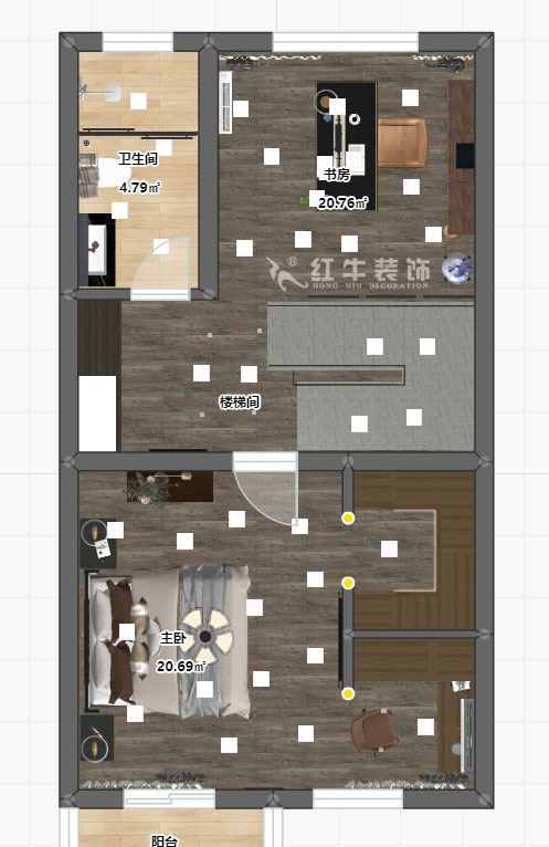 陸利民_香地美舍602-156㎡-新中式風格_5室（shì）2廳3衛（wèi）（新房裝修）_定製家￥208000_全（quán）包25萬00_10二樓彩平（píng）圖