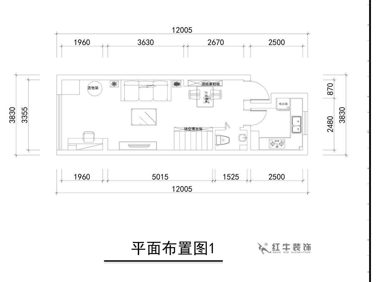 朱（zhū）彥｜萬科金色裏程8-706-70㎡-簡（jiǎn）歐風格（gé）｜複式35+35㎡｜2室2廳1衛｜定製家￥120000｜全包12萬｜00_03平麵布置圖1