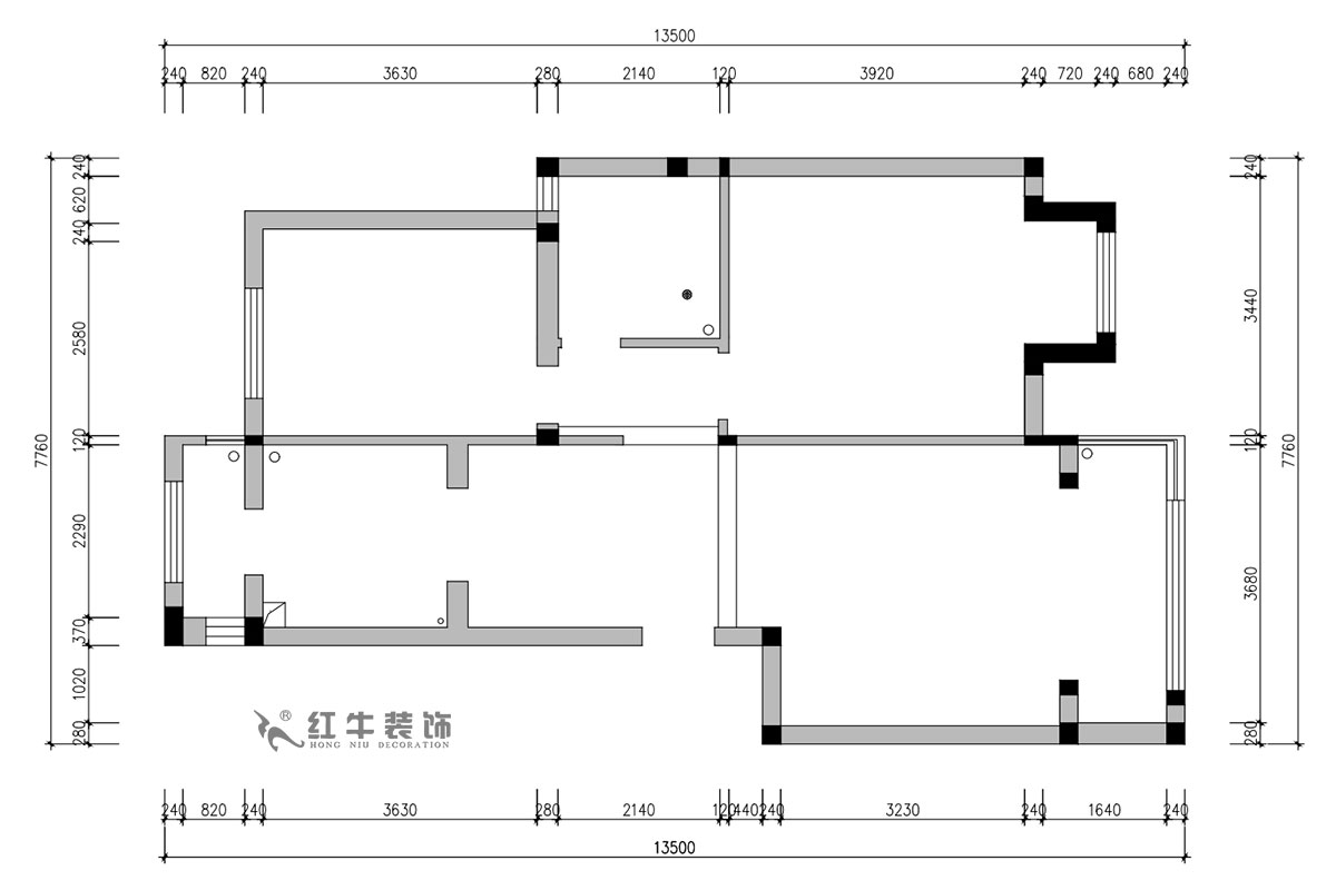 朱明琪｜遠拓橡樹城12-3-505-85㎡-現代簡約風格｜3室2廳1衛｜新（xīn）房裝（zhuāng）修（xiū）｜定製家（jiā）￥120106｜全包12萬｜00_01原始平麵圖