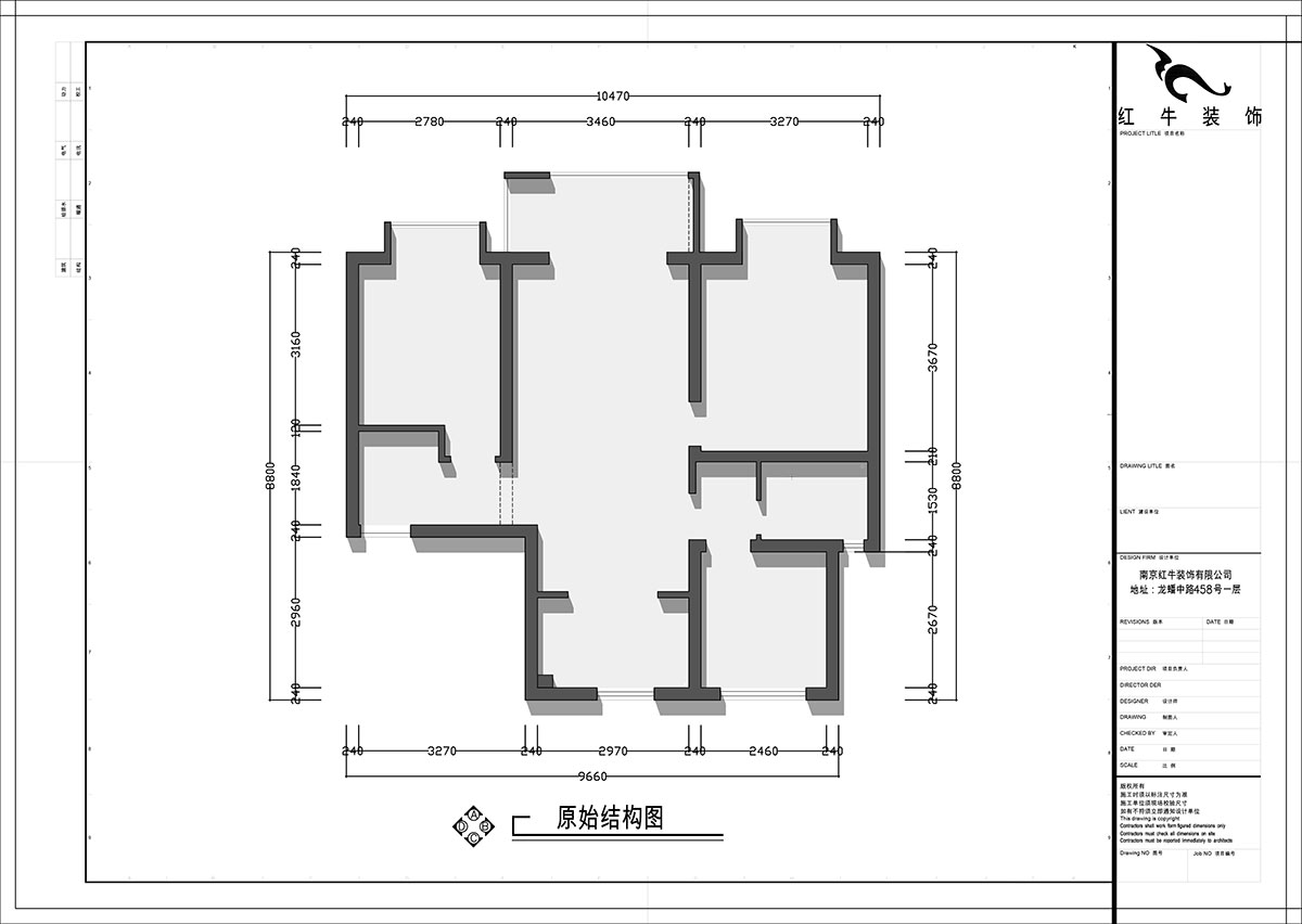 張智猿｜白馬瀾山2-702-89㎡-現代風格｜3室1廳1衛｜新房裝修｜定（dìng）製家｜全包12萬｜00_01原始結構圖