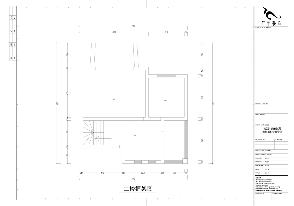 孟憲濤｜養龍山（shān）莊（zhuāng）D-11B-120㎡-現代簡約風格（gé）｜3室2廳2衛｜老房裝修｜定製家｜全包（bāo）14萬｜00_03二樓框架圖