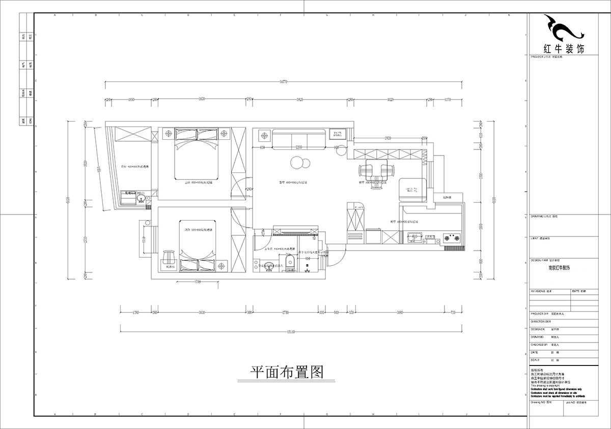 孟憲濤｜龍蟠花苑6-502-75㎡-現代簡約風格｜3室1廳1衛｜老（lǎo）房裝修｜定製家｜全包11萬｜00_02平麵布置圖